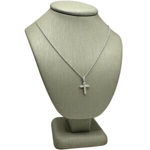 Platinum & .30cttw Diamond Cross (19226)